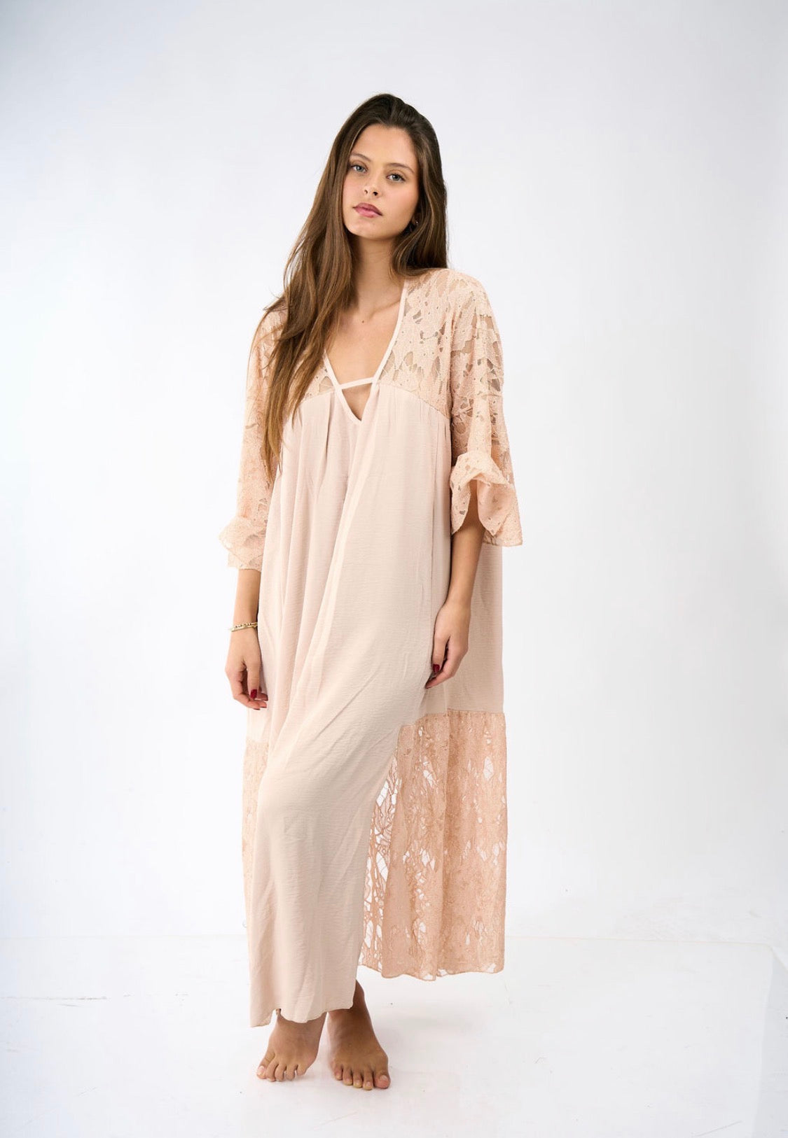 Vestido encaje Palo de rosa