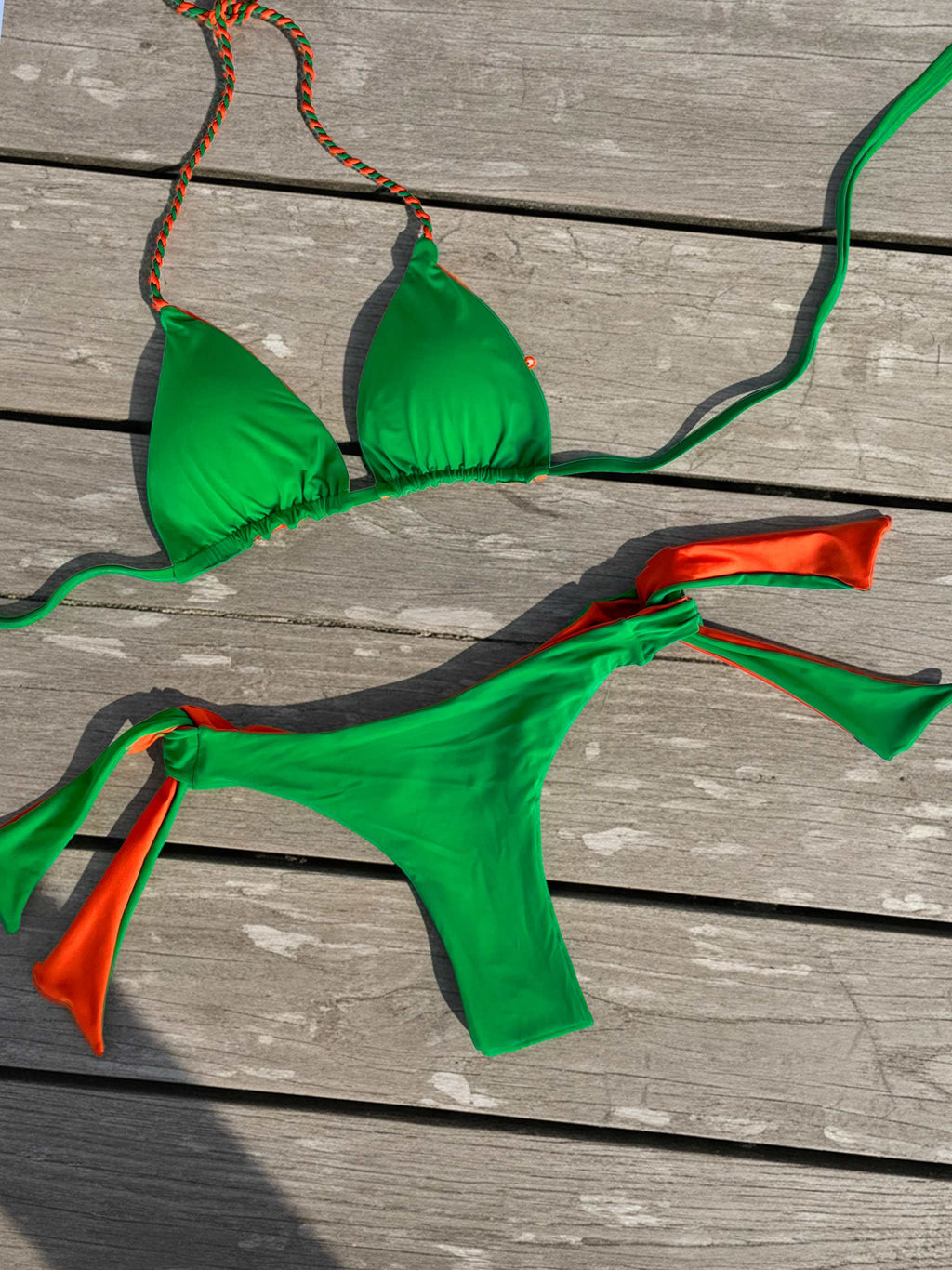 Verde Limón Bicolor Naranja